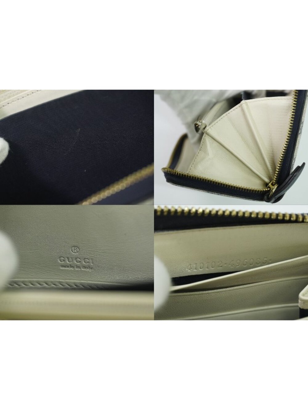 Gucci GG Supreme Zip Around Wallet Navy Vintage - Picture 9 of 9